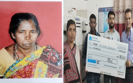 ପାଣିରେ ପଡ଼ି ମୃତ୍ୟୁ ହୋଇଥିବା ପରିବାରକୁ ପ୍ରଧାନ ମନ୍ତ୍ରୀ ସୁରକ୍ଷା ବୀମା ଯୋଜନା ତରଫରୁ 200000 ଟଙ୍କାର ସହାୟତା ରାଶି ଦିଆଗଲା