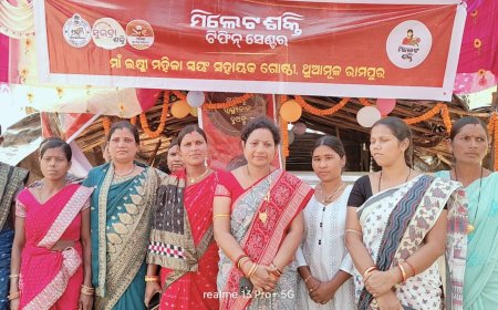 ମାଁ ଲଷ୍ମୀ ମହିଳା ସ୍ୱୟଂ ସହାୟକ ଗୋଷ୍ଠୀ ଥୁଆମୂଳ ରାମପୁର ଠାରେ ମିଲେଟ ଶକ୍ତି ଟିଫିନ ସେଣ୍ଟର ଉଦ୍ଦାଘାଟିତ