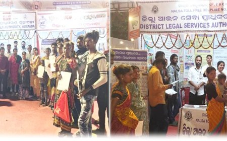 ରାଜ୍ୟ ସ୍ତରୀୟ ପଲ୍ଲିଶ୍ରୀ ମେଳା-୨୦୨୬ ଓ ମାରାଗୁଡା ମହୋତ୍ସବ-୨୦୨୬ ରେ  ଜିଲ୍ଲା ଆଇନ ସେବା ପ୍ରାଧିକରଣର ଷ୍ଟଲ ଉଦ୍ଘାଟିତ- ୪୧ଟି ଶିଶୁଙ୍କୁ ଜନ୍ମ ପ୍ରମାଣପତ୍ର ବଣ୍ଟନ