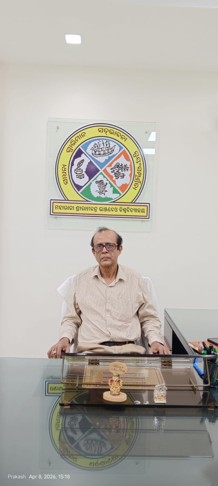 ମହାରାଜା ଶ୍ରୀରାମଚନ୍ଦ୍ର ଭଞ୍ଜଦେଓ ବିଶ୍ୱବିଦ୍ୟାଳୟରେ କୁଳପତି ପ୍ରଫେସର ମହେନ୍ଦ୍ର କୁମାର ମହାନ୍ତିଙ୍କ କାର୍ଯ୍ୟରେ ଯୋଗଦାନ