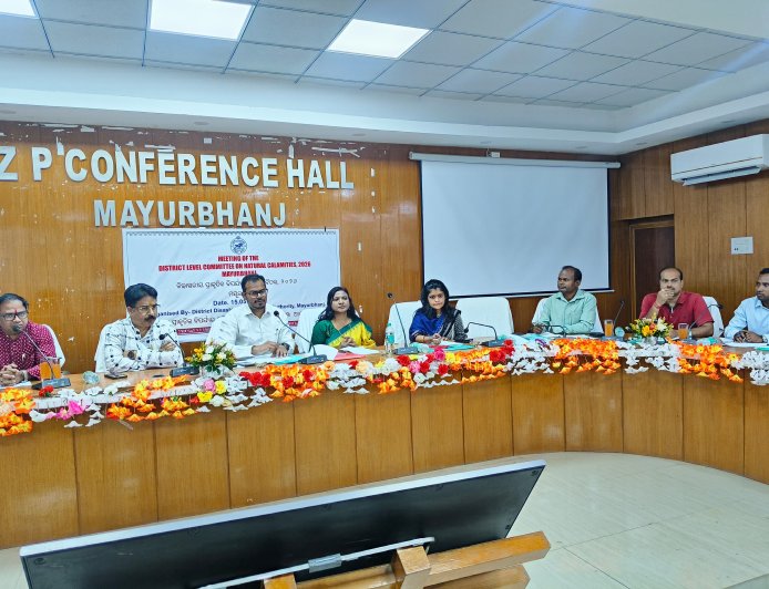 ମୟୂରଭଞ୍ଜ ଜିଲ୍ଲାସ୍ତରୀୟ ପ୍ରାକୃତିକ ବିପର୍ଯ୍ୟୟ କମିଟିର ବୈଠକ