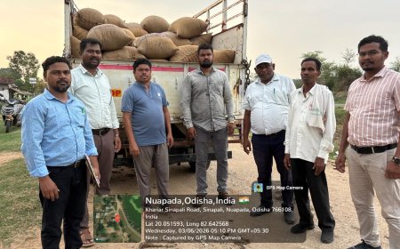 ନୂଆପଡ଼ାରେ ଧାନର ଅବୈଧ ମହଜୁଦ ଓ ପରିବହନ ବିରୋଧରେ କଡ଼ା କାର୍ଯ୍ୟାନୁଷ୍ଠାନ: ୪୬ କ୍ୱିଣ୍ଟାଲ ଧାନ ଜବତ