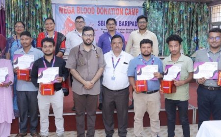 ଷ୍ଟେଟ ବ୍ୟାଙ୍କ ଅଫ ଇଣ୍ଡିଆ ତରଫରୁ ରକ୍ତଦାନ ଶିବିର ଆୟୋଜିତ (୩୬ ୟୁନିଟ ରକ୍ତ ସଂଗୃହିତ)