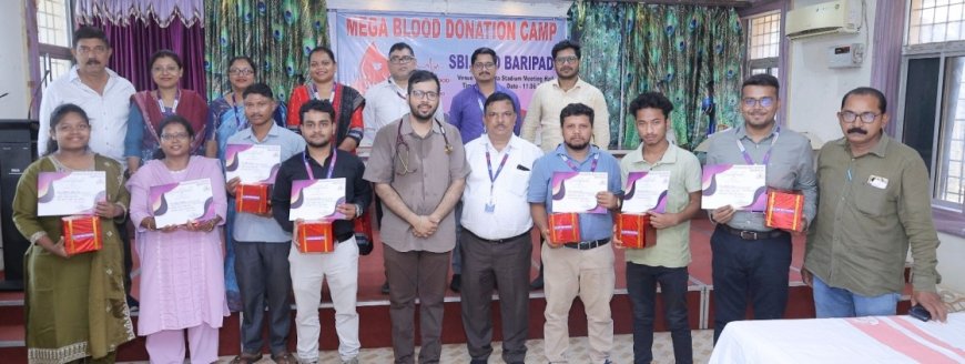 ଷ୍ଟେଟ ବ୍ୟାଙ୍କ ଅଫ ଇଣ୍ଡିଆ ତରଫରୁ ରକ୍ତଦାନ ଶିବିର ଆୟୋଜିତ (୩୬ ୟୁନିଟ ରକ୍ତ ସଂଗୃହିତ)