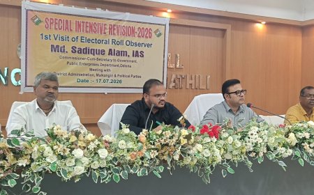 ମାଲକାନଗିରିରେ ସ୍ପେଶାଲ ଇଣ୍ଟେନସିଭ୍ ରିଭିଜନ ବୈଠକ ଅନୁଷ୍ଠିତ: ଭୋଟର ତାଲିକା ସଂଶୋଧନ ପ୍ରକ୍ରିୟାର ସମୀକ୍ଷା କଲେ ନିର୍ବାଚନ ମଣ୍ଡଳୀ ପର୍ଯ୍ୟବେକ୍ଷକ ମହମ୍ମଦ ସାଦିକ ଆଲାମ