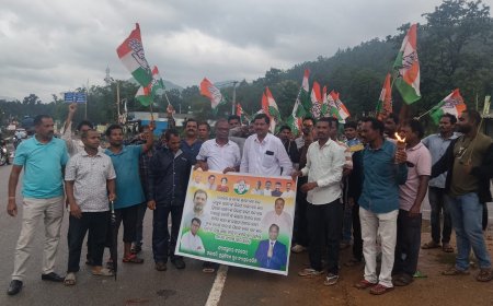 ତୁମୁଡିବନ୍ଧରେ କଂଗ୍ରେସର ମଶାଲ ଶୋଭାଯାତ୍ରା, ବିଭିନ୍ନ ପ୍ରସଙ୍ଗରେ ପ୍ରତିବାଦ