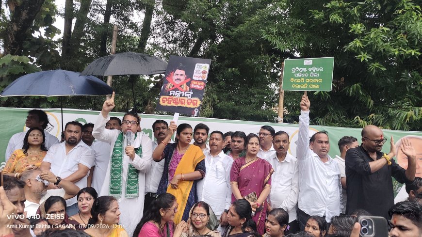 Mayurbhanj BJD Youth and Student Wing Demands Resignation of School and Mass Education Minister