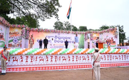 ମାଲକାନଗିରିରେ ମହାସମାରୋହରେ ୮୦ ତମ ଜିଲ୍ଲାସ୍ତରୀୟ ସ୍ୱାଧୀନତା ଦିବସ ପାଳିତ: ମୁଖ୍ୟ ଅତିଥି ଭାବେ ଯୋଗଦେଲେ ମନ୍ତ୍ରୀ ନିତ୍ୟାନନ୍ଦ ଗଣ୍ଡ; ବିଭିନ୍ନ ଉନ୍ନୟନମୂଳକ ପ୍ରକଳ୍ପର ଉଦ୍‌ଘାଟନ ସହ ପଟ୍ଟା, ଲାପଟପ୍ ଓ କ୍ରୀଡ଼ା ସାମଗ୍ରୀ ବଣ୍ଟନ