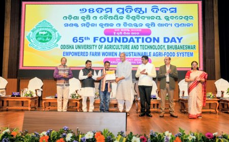 ୬୫ତମ ଓୟୁଏଟି ପ୍ରତିଷ୍ଠା ଦିବସରେ କୃଷି ବିଜ୍ଞାନ କେନ୍ଦ୍ର, ମୟୁରଭଞ୍ଜ-୨, ଯଶିପୁର କୁ ଶ୍ରେଷ୍ଠ କେଭିକେ ପୁରସ୍କାର