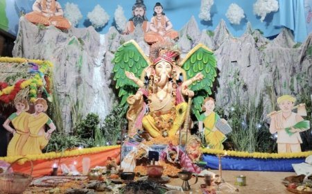 କୁନି କୁନି ହାତରେ ତିଆରି ଗଣେଶ ମୂର୍ତ୍ତି ପୂଜା ପାଇଲେ ବିଦ୍ୟାଳୟରେ