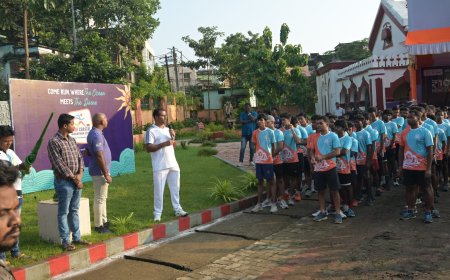 5-Km Promo Run Held in Baripada on World Tourism Day; Around 200 Runners Participate