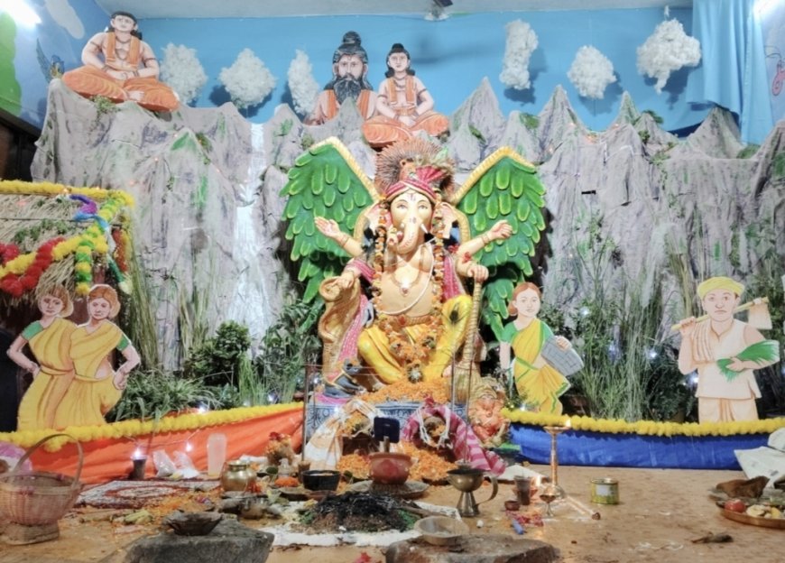 କୁନି କୁନି ହାତରେ ତିଆରି ଗଣେଶ ମୂର୍ତ୍ତି ପୂଜା ପାଇଲେ ବିଦ୍ୟାଳୟରେ