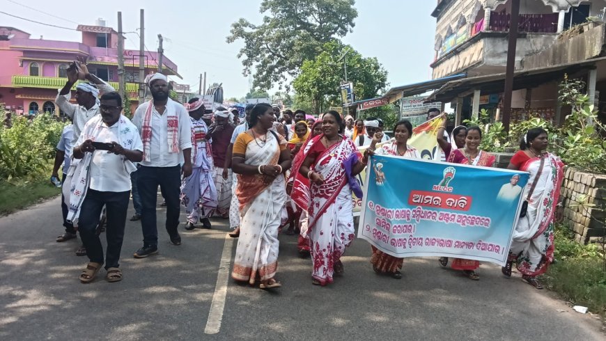 ମୁଣ୍ଡାରୀ ଭାଷାର ସାମ୍ବିଧାନିକ ସ୍ୱୀକୃତି ନିମନ୍ତେ ବଡ଼ସାହି ବ୍ଲକ ସ୍ତରୀୟ ବିଶାଳ ଜନସମାବେଶ"ବଡ଼ସାହି,