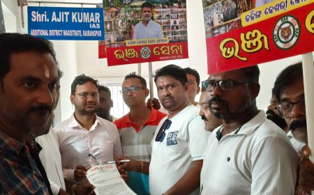 Baripada: Bhanja Sena, a prominent social organisation in Mayurbhanj district, under the leadership of Kalinga Keshari Jena,