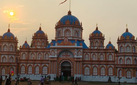 European Imperial Palace Theme Draws Crowds to Tulasi Choura Durga Puja Pandal in Baripada,Mayurbhanj, odisha