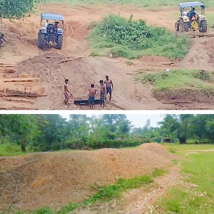 ପ୍ରଶାସନ ର ନାକତଳେ କୃଷକ ସବସିଡି ରେ ଟ୍ରାକ୍ଟର ଆଣି ବେଆଇନ ବାଲି ପରିବହନ